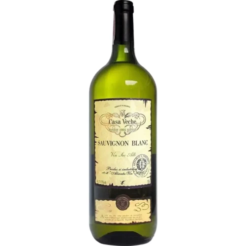 Вино Alianta vin Casa Veche Sauvignon Blanc сухе біле 10-12% 1.5 л (WNF4840042013493)