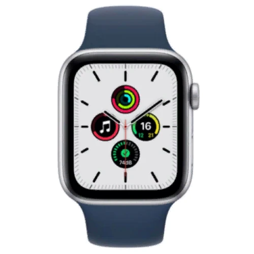 Apple Watch SE 44mm GPS Silver Aluminum Case with Abyss Blue Sport Band (MKQ43): Размер 44mm