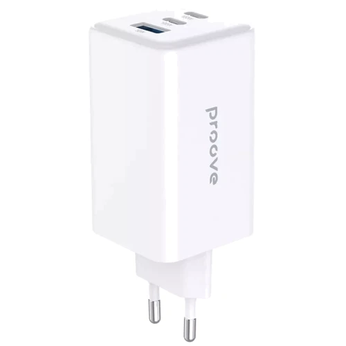Зарядное устройство Proove Wall Charger 2xUSB-C+USB Pocket GaN Max 100W White (WCPG10012202)