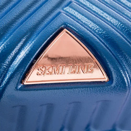 Чемодан Semi Line 24" (M) Blue (T5727-2): Фактура Глянцевая, Гладкая