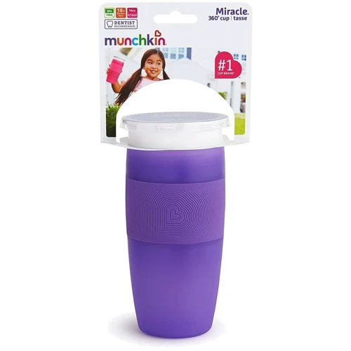 Чашка непроливайка Munchkin Miracle 360 Sippy, 414 мл (фіолетова) фото 5