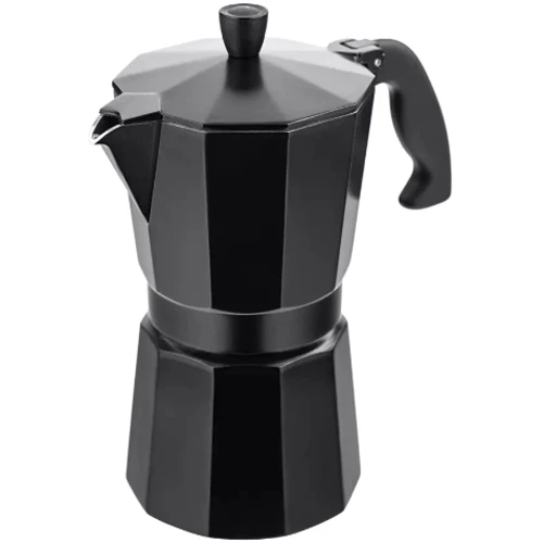 Кафеварка гейзерная VINZER Moka Nero 9 чашек (50396): Цвет черный