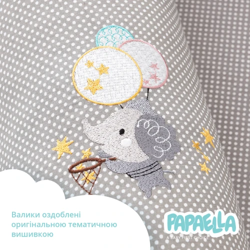 Бортик-валик Papaella защитный мультифункциональный для младенцев , 60х15 см и 120х15 см (8-34533) фото 7