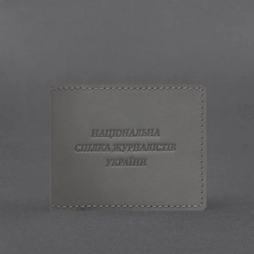 Обкладинка для посвідчення журналіста BlankNote сіра (BN-OP-18-shadow): Формат гаманця Вертикальный