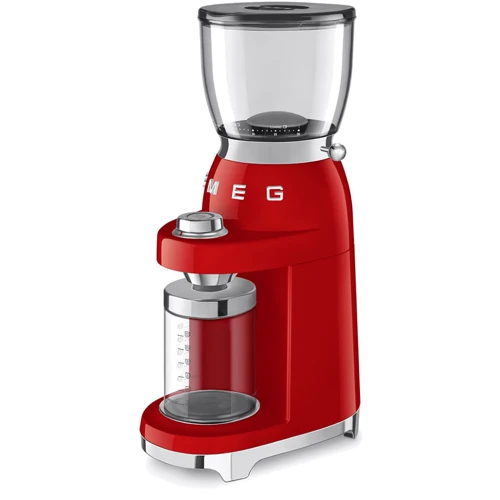 Кавомолка SMEG CGF01RDEU: Резервуар для меленої кави є