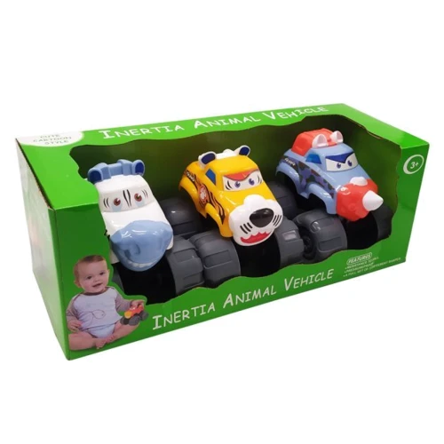 Дитяча машинка Звірятка Bambi DY-502 інерційні (Зебра,Тигр,Носоріг): Виробник Bambi