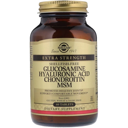 Solgar Glucosamine Hyaluronic Acid Chondroitin MSM, 60 Tablets (SOL-01316)