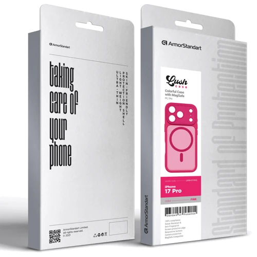 Чехол для iPhone ArmorStandart Lush MagCase Pink for iPhone 17 Pro (ARM87494)