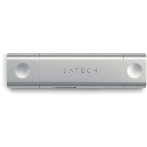 Адаптер Satechi Adapter USB/USB-C to micro SD+SD Silver (ST-TCCRAS): Дополнительные разъемы SD+TF Card