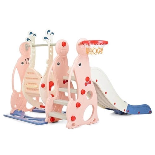 Дитяча гірка-гойдалка Bambi WM19020-8 (pink / blue) фото 2