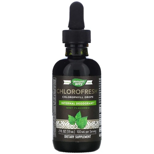 Nature's Way Chlorofresh Chlorophyll Drops Жидкий хлорофилл вкус мяты 59 мл