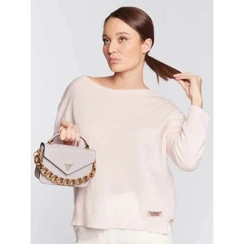 Женская сумка-сэтчел GUESS RETOUR MINI TOP HANDLE FLAP WHI - WHITE белая (HWCG8664780-WHI): Фактура Матовая, Под змею