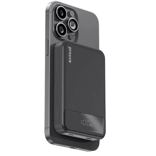 Зовнішній акумулятор Proove Power Bank 10000mAh Hoodman Magnetic 20W Black: Вбудований кабель нет