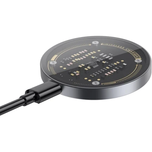 Зарядное устройство WIWU Wireless Charger MagSafe 15W Wi-W008 Black for iPhone 16 I 15 I 14 I 13 I 12 series: Кабель в комплекте отсутствует
