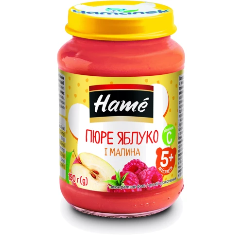 Пюре Hame яблоко и малина 190 (8595139703783)