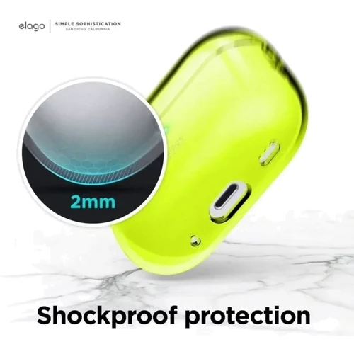 Чохол Elago Clear Hang Case Neon Yellow (EAPP2CL-HANG-NYE) for Airpods Pro 2 фото 1