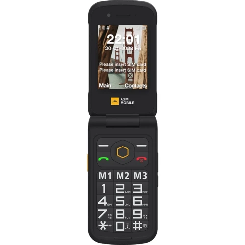 Мобильный телефон AGM M8 Flip + Dock Station Black: Дисплей 2.8 IPS (240 х 320)