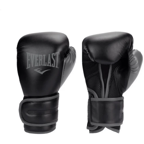 Боксерські рукавички Everlast POWERLOCK TRAINING GLOVES чорний, сірий Уні 16 унцій (870310-70-816) фото 3