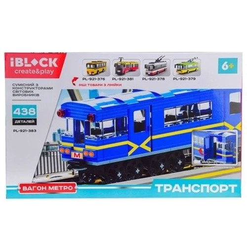 Конструктор Iblock Транспорт Вагон-метро (PL-921-383) фото 3