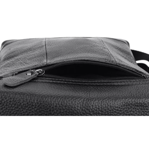 Чоловіча сумка планшет Borsa Leather чорна (1t8153m-black): Матеріал Натуральна шкіра