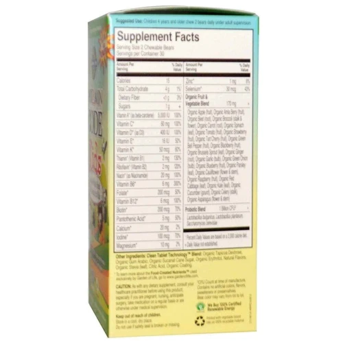 Garden of Life Vitamin Code, Kids, Chewable Whole Food Multivitamin for Kids, Cherry Berry, 60 Chewable Bears (GOL-11440): Тип Мультивитамины