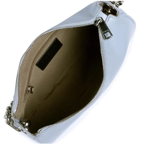 Женская сумка через плечо Furla Moon S Shoulder голубая (WB00356AX0733AR300): Тип ручки Со съемным ремнем, На цепочке, Плечевой ремень, Без ручки