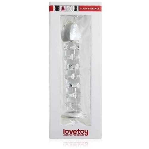 Фаллоимитатор LoveToy Glass Romance Dildo Clear 7"