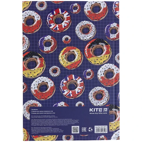 Словарь для записи иностранных слов Kite Donuts K21-407-2, 60 листов: Производитель KITE