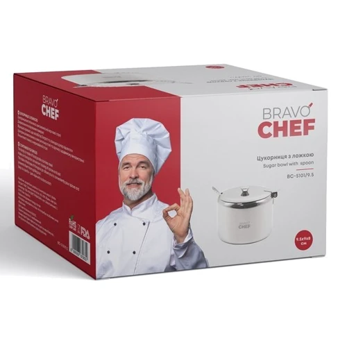Цукорниця BRAVO CHEF з ложкою 9.5 см (BC-5101/9.5): Тип Сахарница