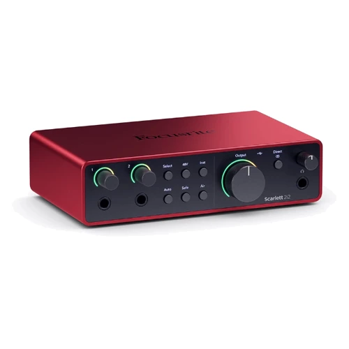 Аудиоинтерфейс FOCUSRITE Scarlett 2i2 4th Gen: Интерфейсы Jack (6.3 мм), USB