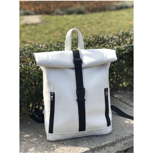 Жіночий рюкзак Sambag RollTop One білий (24208008): Фактура матова, Гладка