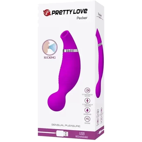 Вибростимулятор с вакуумной стимуляцией PRETTY LOVE - Pecker, BI-014426