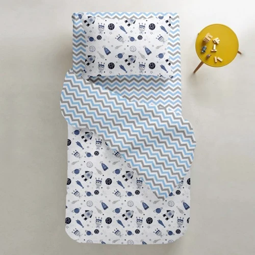 Набор простыней Cosas Zigzag blue grey/Star grey 120x60 см (4822052023853)