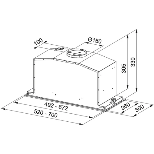 Вытяжка Franke Box Plus FBI 547 XS NP (305.0590.105): Тип воздухоочистителя Рециркуляция, Отвод