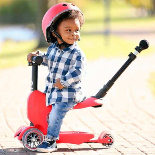 Самокат MICRO Mini2go Deluxe Plus - Розовый (до 50 kg, до 20 kg с сидением, 3-х колесный) MMD033 фото 7