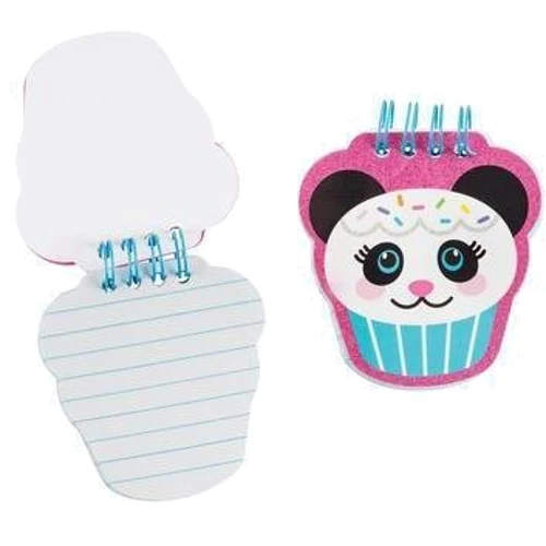 Блокнот Make it Real пушистый с замочком та мини-блокнотом Сладкая панда