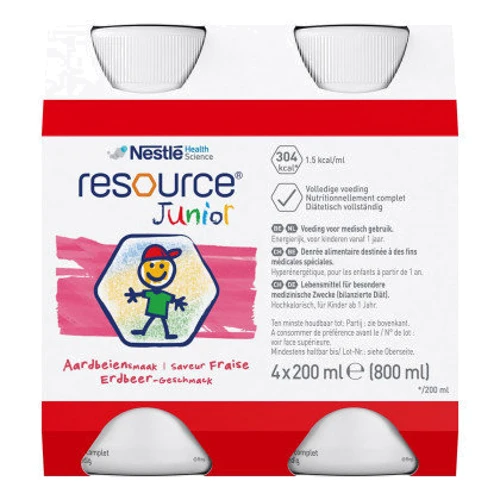 Энтеральное питание Nestle Resource Junior Strawberry со вкусом клубники 4х200 мл (1000255) фото 6