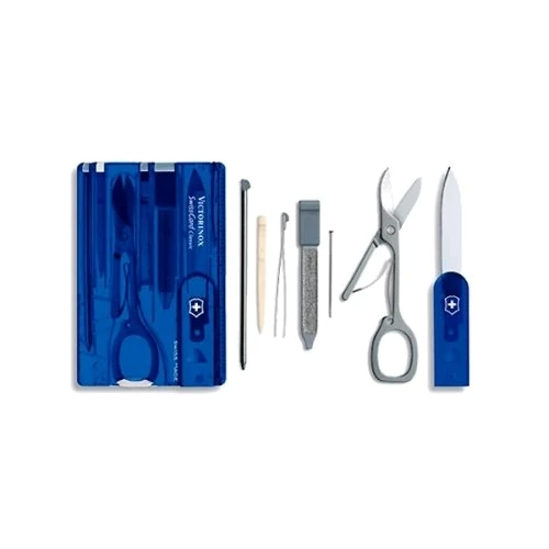 Мультитул Victorinox Swisscard 82x54x4мм / 10предметов / синій-прозорий (0.7122.T2): Тип Карта