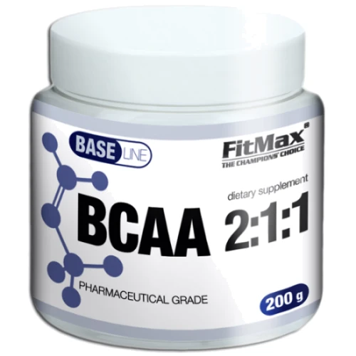 Амінокислота для спорту FitMax Base BCAA 2-1-1 200 g / 40 servings / Unflavored