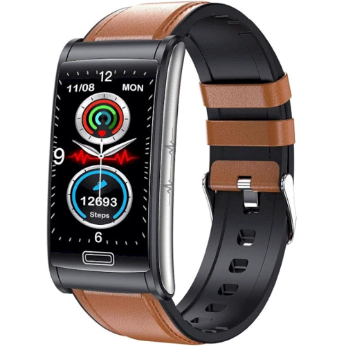 Фитнес-браслет Lemfo E600 Leather Brown