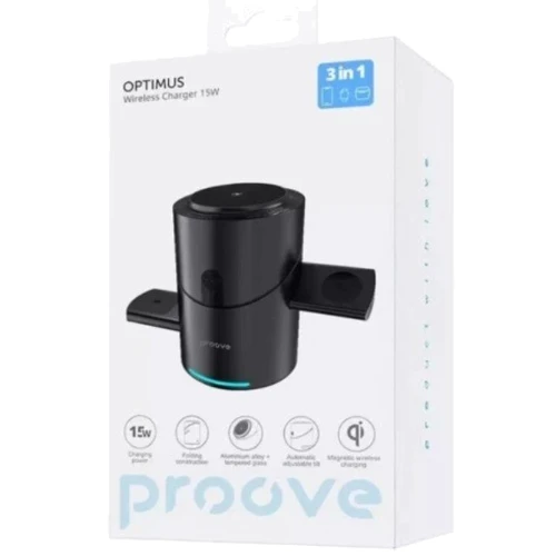 Зарядное устройство Proove Wireless Charger Optimus 15W Black (WSOP15000001) фото 7