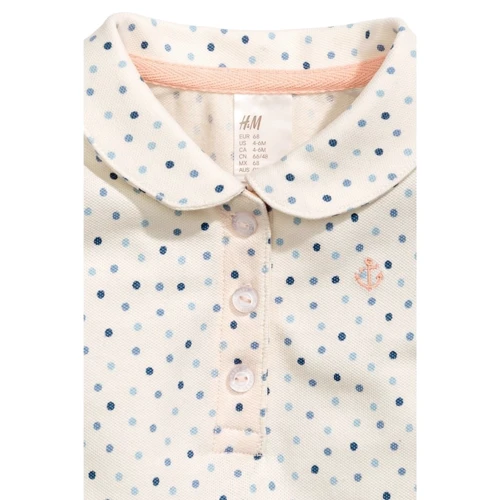 Поло H&M б4611435 74 см белое: Пол Девочка