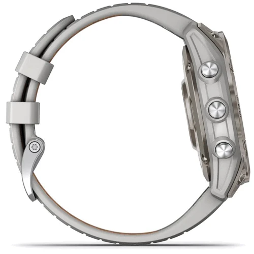 Смарт-годинник Garmin Fenix 7 Pro Sapphire Solar Titanium with Fog Gray/Ember Orange Band (010-02777-21): Особливості С большой автономностью, Солнечная батарея, С сапфировым стеклом, Металлический корпус, Большой экра