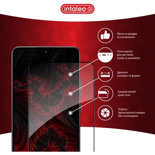Intaleo Tempered Glass Full Glue Black for Xiaomi Poco X7 Pro: Тип защитное стекло