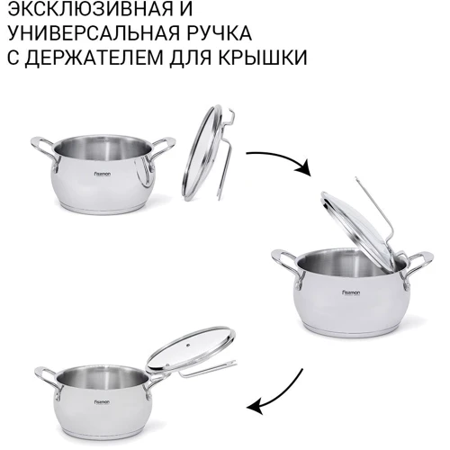 Кастрюля Fissman VITA 18x10.5 см, 2.5 л (5215) фото 8