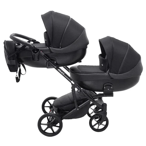 Коляска 2 в 1 для двійні Bair Next DUO Soft 02 чорний: Можливість встановлення люльки опция