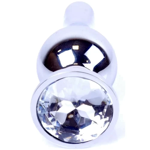 Анальная пробка BOSS of TOYS Boss Series - Jewellery Silver BUTT PLUG Clear (BS6400075)