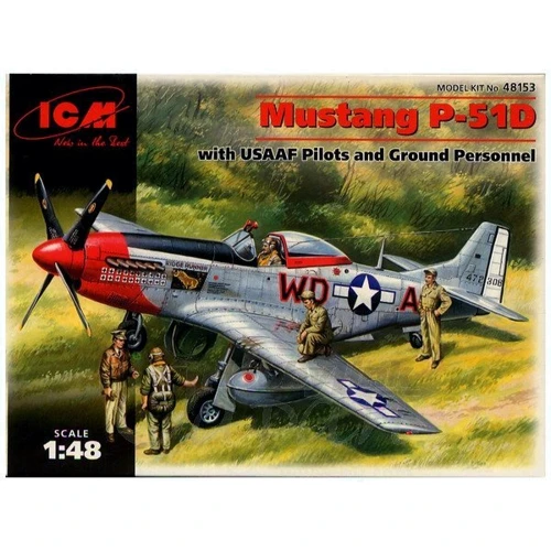 Винищувач P-51D USAF fighter, Pilots and technics (ICM48153)