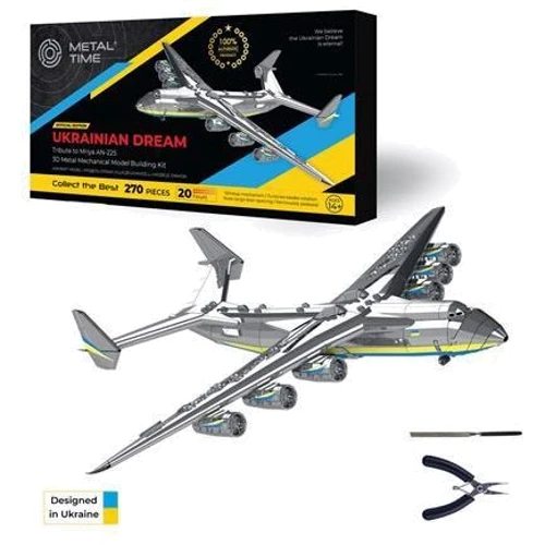Коллекционная модель-конструктор Metal Time Ukrainian Dream Official Edition механический самолет Мечта АН-225 (MT001) фото 11