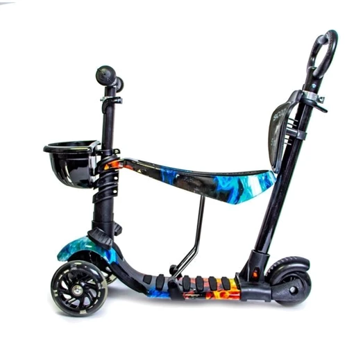 Самокат Scooter 5in1. Fire and Ice (многофункциональный): Тип тормоза ножной